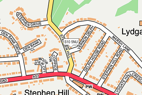 S10 5NU map - OS OpenMap – Local (Ordnance Survey)