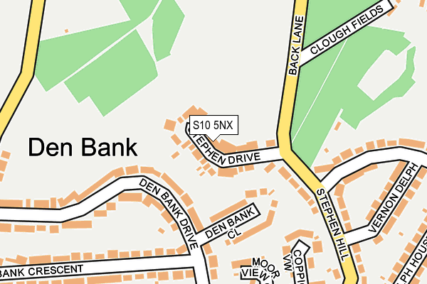 S10 5NX map - OS OpenMap – Local (Ordnance Survey)