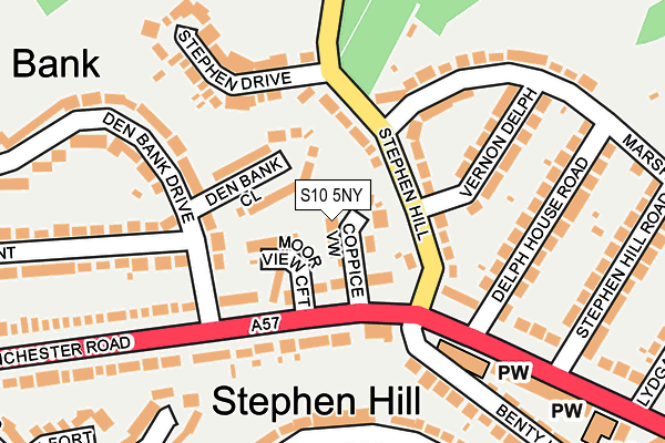 S10 5NY map - OS OpenMap – Local (Ordnance Survey)