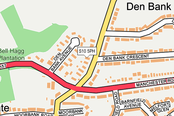 S10 5PH map - OS OpenMap – Local (Ordnance Survey)