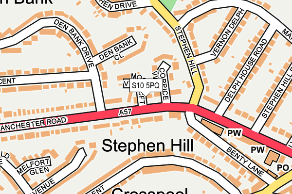 S10 5PQ map - OS OpenMap – Local (Ordnance Survey)