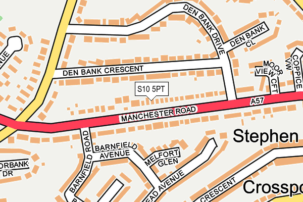 S10 5PT map - OS OpenMap – Local (Ordnance Survey)