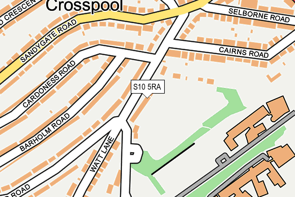 S10 5RA map - OS OpenMap – Local (Ordnance Survey)