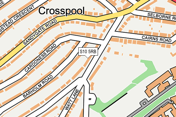 S10 5RB map - OS OpenMap – Local (Ordnance Survey)