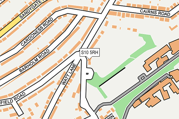 S10 5RH map - OS OpenMap – Local (Ordnance Survey)