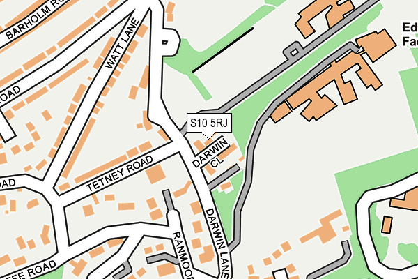 S10 5RJ map - OS OpenMap – Local (Ordnance Survey)