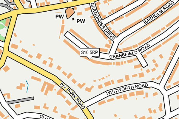 S10 5RP map - OS OpenMap – Local (Ordnance Survey)