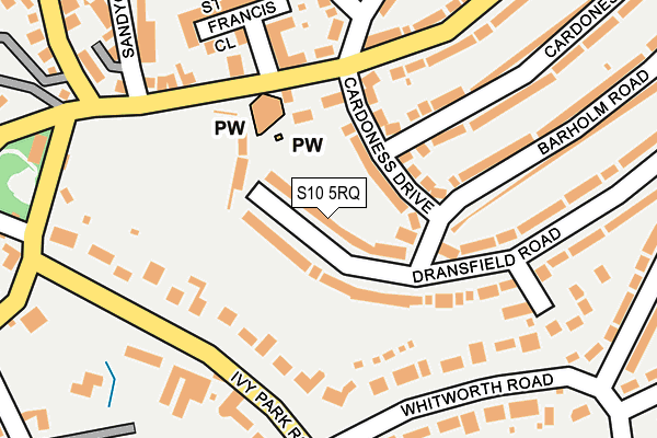 S10 5RQ map - OS OpenMap – Local (Ordnance Survey)