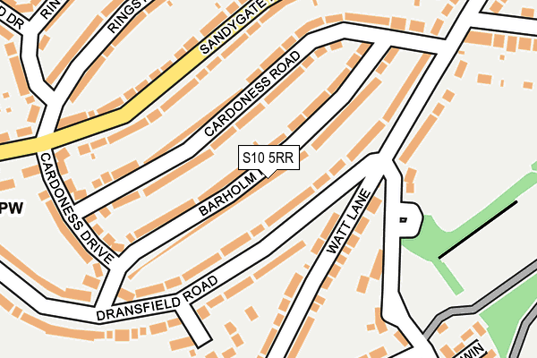 S10 5RR map - OS OpenMap – Local (Ordnance Survey)