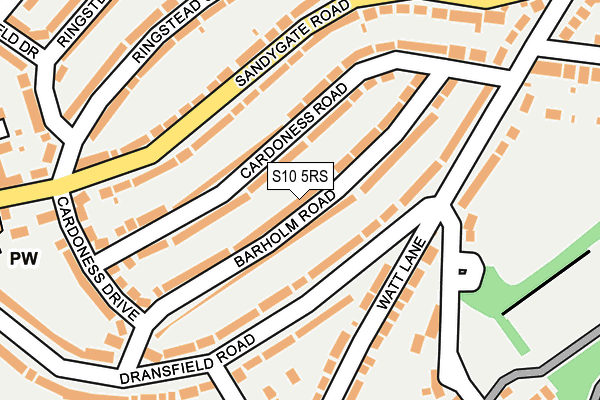 S10 5RS map - OS OpenMap – Local (Ordnance Survey)