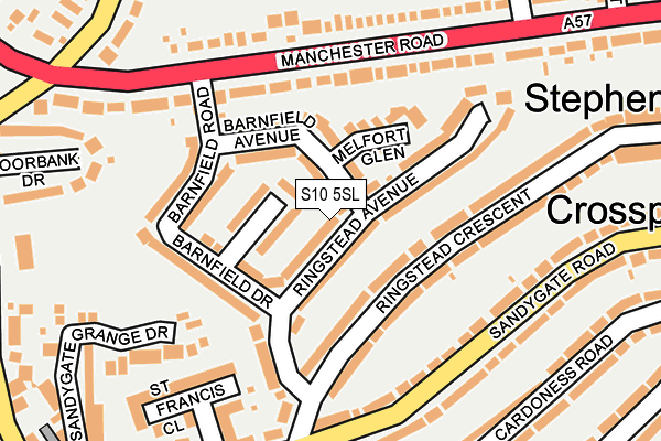 S10 5SL map - OS OpenMap – Local (Ordnance Survey)