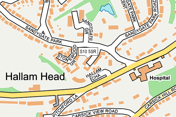 S10 5SR map - OS OpenMap – Local (Ordnance Survey)
