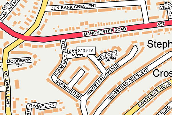S10 5TA map - OS OpenMap – Local (Ordnance Survey)