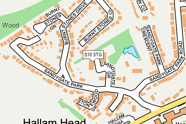 S10 5TG map - OS OpenMap – Local (Ordnance Survey)