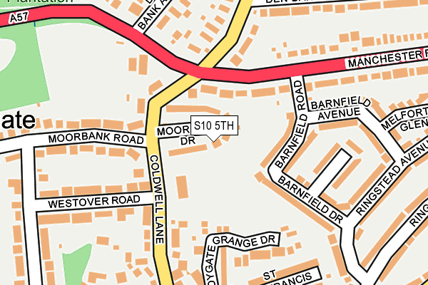 S10 5TH map - OS OpenMap – Local (Ordnance Survey)