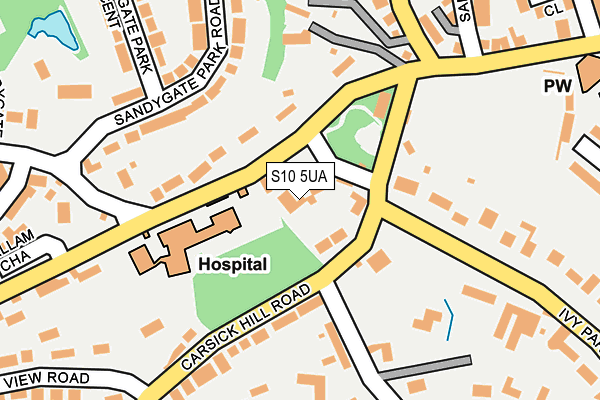 S10 5UA map - OS OpenMap – Local (Ordnance Survey)