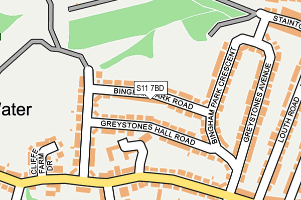 S11 7BD map - OS OpenMap – Local (Ordnance Survey)