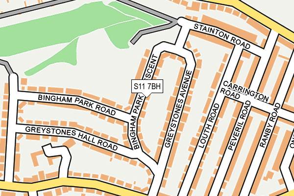 S11 7BH map - OS OpenMap – Local (Ordnance Survey)