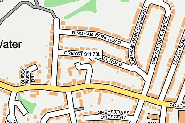 S11 7BL map - OS OpenMap – Local (Ordnance Survey)