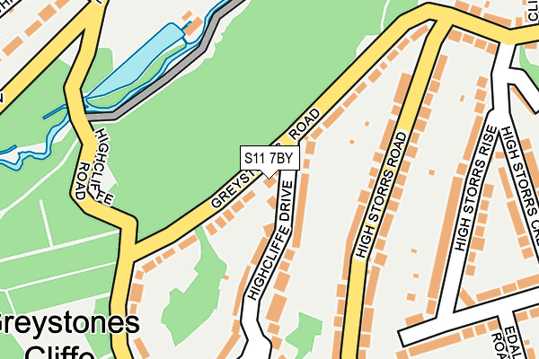 S11 7BY map - OS OpenMap – Local (Ordnance Survey)