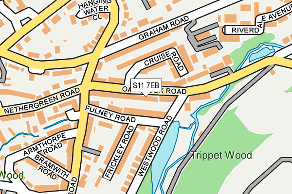 S11 7EB map - OS OpenMap – Local (Ordnance Survey)