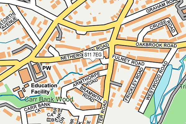 S11 7EG map - OS OpenMap – Local (Ordnance Survey)