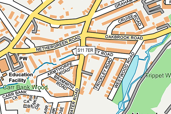 S11 7ER map - OS OpenMap – Local (Ordnance Survey)