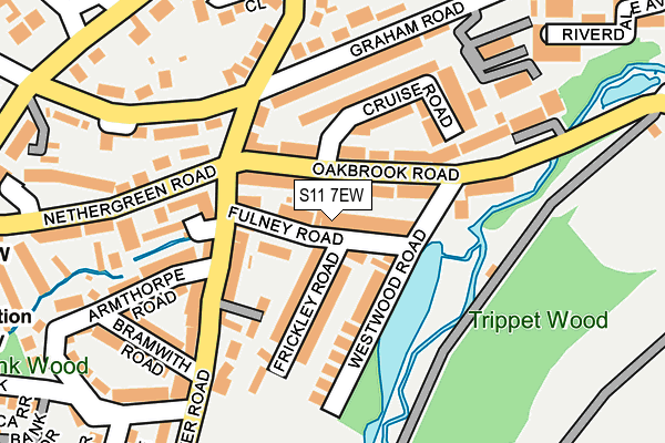 S11 7EW map - OS OpenMap – Local (Ordnance Survey)