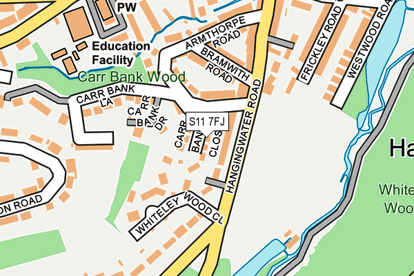 S11 7FJ map - OS OpenMap – Local (Ordnance Survey)