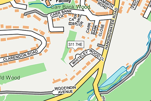 S11 7HE map - OS OpenMap – Local (Ordnance Survey)