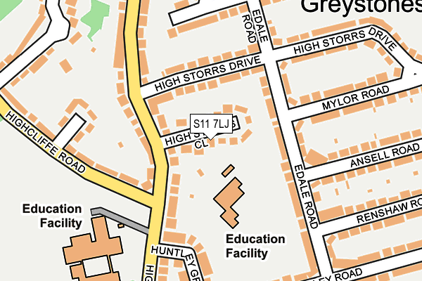 S11 7LJ map - OS OpenMap – Local (Ordnance Survey)