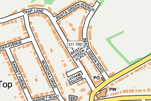 S11 7RD map - OS OpenMap – Local (Ordnance Survey)