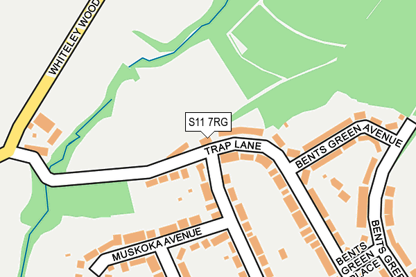 S11 7RG map - OS OpenMap – Local (Ordnance Survey)