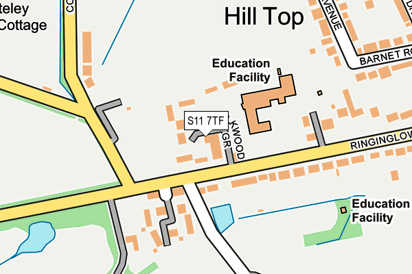 S11 7TF map - OS OpenMap – Local (Ordnance Survey)