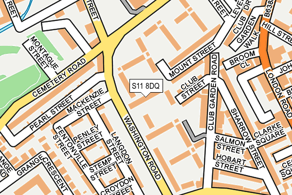 S11 8DQ map - OS OpenMap – Local (Ordnance Survey)