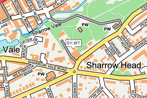 S11 8FT map - OS OpenMap – Local (Ordnance Survey)