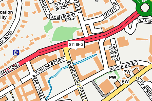 S11 8HG map - OS OpenMap – Local (Ordnance Survey)