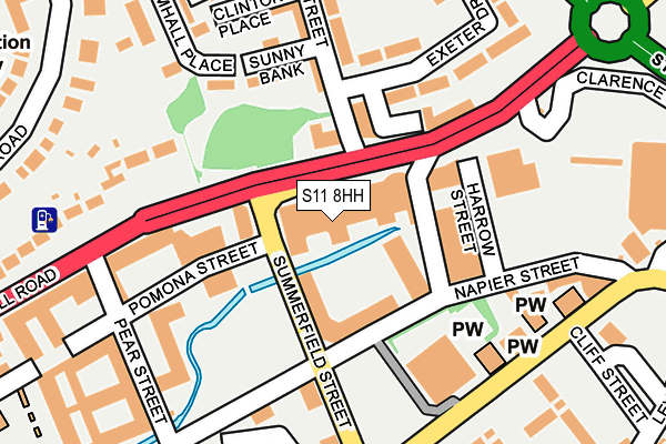 S11 8HH map - OS OpenMap – Local (Ordnance Survey)