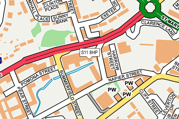 S11 8HP map - OS OpenMap – Local (Ordnance Survey)