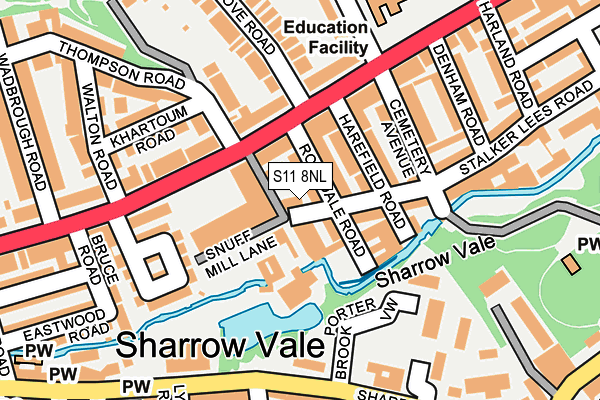 S11 8NL map - OS OpenMap – Local (Ordnance Survey)