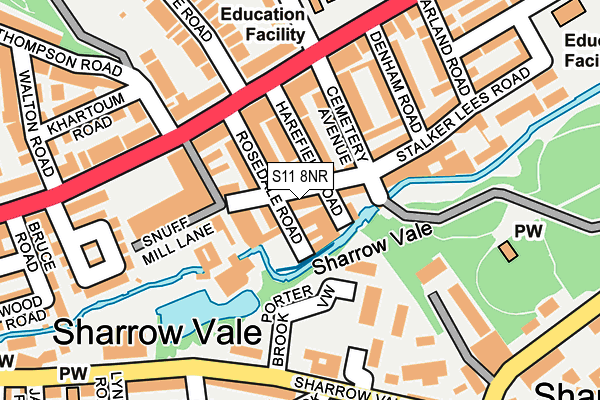 S11 8NR map - OS OpenMap – Local (Ordnance Survey)