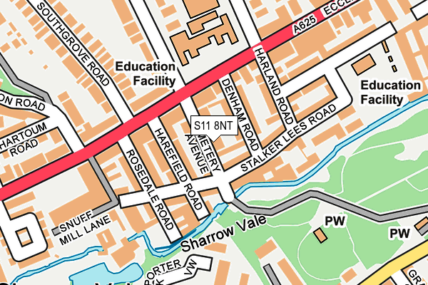 S11 8NT map - OS OpenMap – Local (Ordnance Survey)