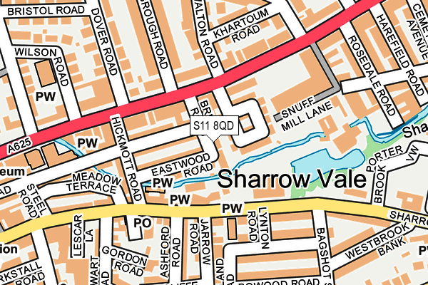 S11 8QD map - OS OpenMap – Local (Ordnance Survey)