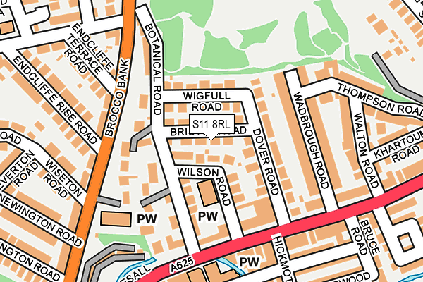 S11 8RL map - OS OpenMap – Local (Ordnance Survey)