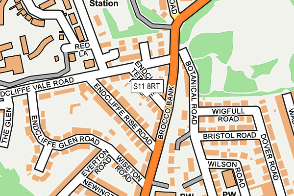 S11 8RT map - OS OpenMap – Local (Ordnance Survey)