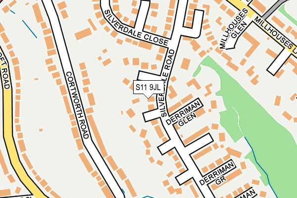 S11 9JL map - OS OpenMap – Local (Ordnance Survey)