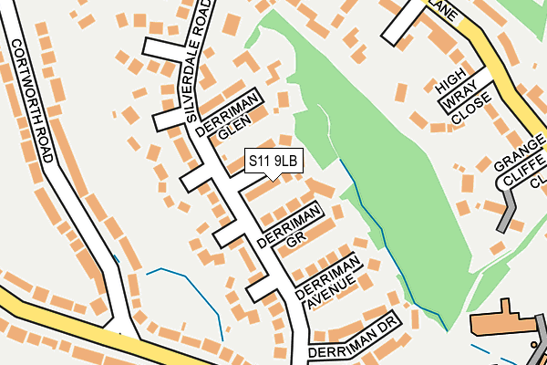 S11 9LB map - OS OpenMap – Local (Ordnance Survey)