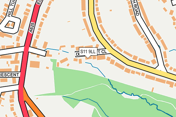S11 9LL map - OS OpenMap – Local (Ordnance Survey)