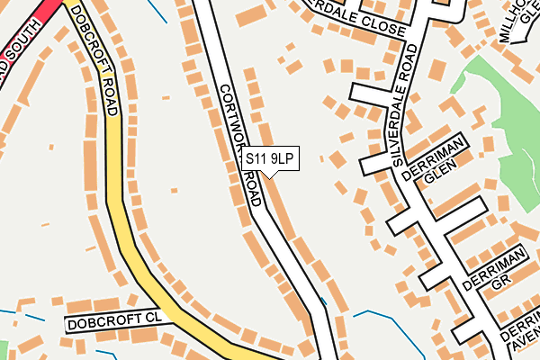 S11 9LP map - OS OpenMap – Local (Ordnance Survey)