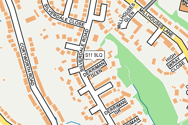 S11 9LQ map - OS OpenMap – Local (Ordnance Survey)